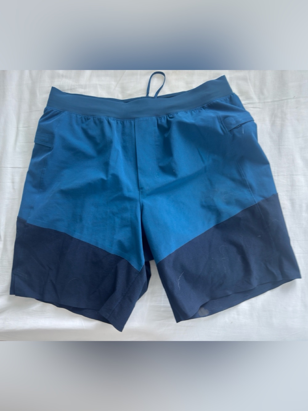Two-Tone Blue Lululemon Athletic Shorts
